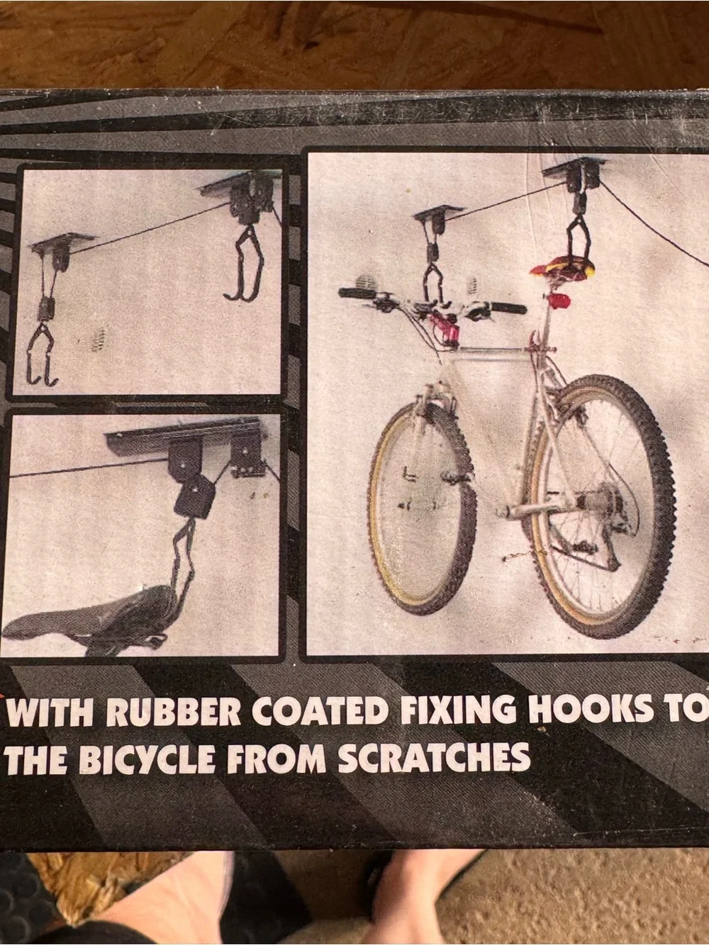 2 Bike Hoist Ceiling Bicycle Lift - Black